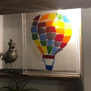Stain glass hot air balloon